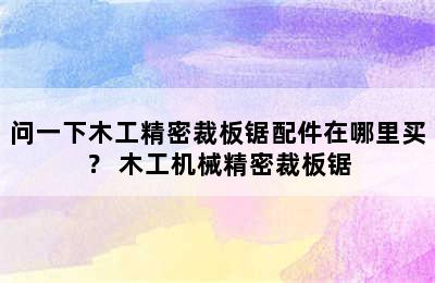 问一下木工精密裁板锯配件在哪里买？ 木工机械精密裁板锯